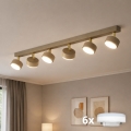 BRILAGI - Spot LED RGB+CCT dimerizável MONO 6xGX53/14W/230V 2700-6500K Wi-Fi Tuya bege/dourado