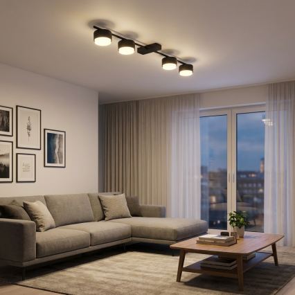 Brilagi - Spot LED RGB+CCT dimerizável MONO 4xGX53/14W/230V 2700-6500K Wi-Fi Tuya preto