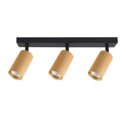 Brilagi - Spot LED RGBW dimerizável SELE MODERN 3xGU10/4,8W/230V 3000K dourado + controlo remoto