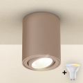 Brilagi - Spot LED RGBW dimerizável MIA 1xGU10/4,8W/230V 3000K 100x80 mm bege + comando remoto