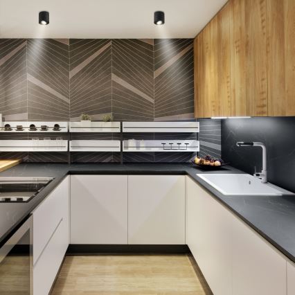 Brilagi - Spot LED RGBW dimerizável MIA 1xGU10/6W/230V 3000K 84x80 mm preto + comando remoto