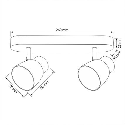 Brilagi - Spot LED RGBW dimerizável NUGGET 2xGU10/4,8W/230V 3000K preto/dourado + comando remoto