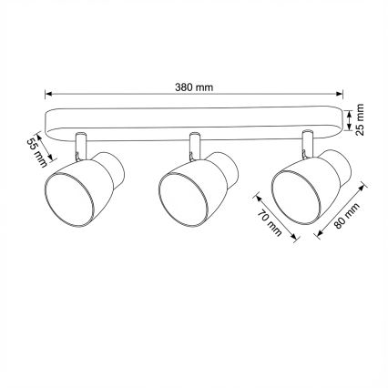 Brilagi - Spot LED RGBW dimerizável NUGGET 3xGU10/4,8W/230V preto/dourado