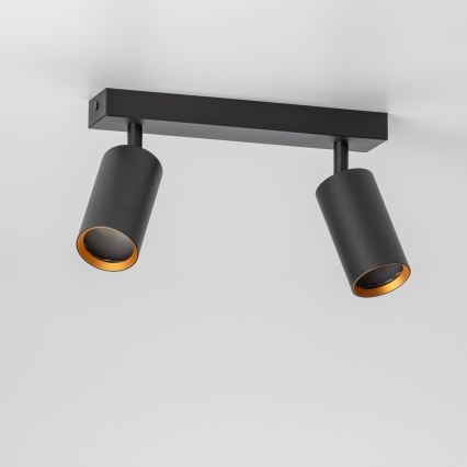 Brilagi - Foco LED RGBW dimerizável SELE 2xGU10/4,8W/230V 3000K preto/dourado + comando remoto