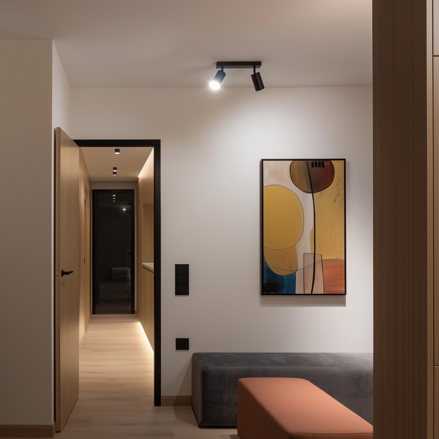 Brilagi - Foco LED RGBW dimerizável SELE 2xGU10/6W/230V 3000K preto/dourado + comando remoto