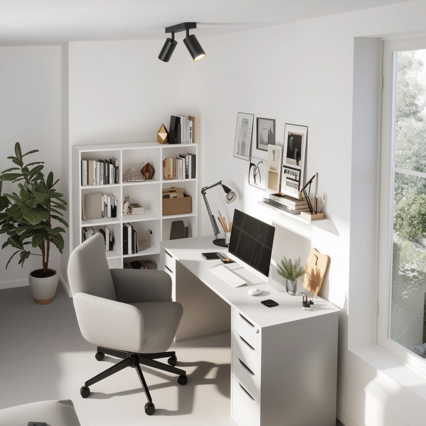 Brilagi - Foco LED RGBW dimerizável SELE 2xGU10/6W/230V 3000K preto/dourado + comando remoto