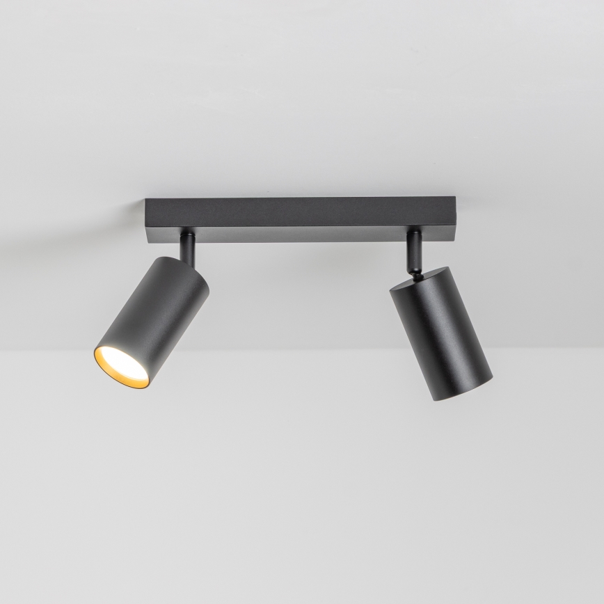 Brilagi - Foco LED RGBW dimerizável SELE 2xGU10/6W/230V 3000K preto/dourado + comando remoto