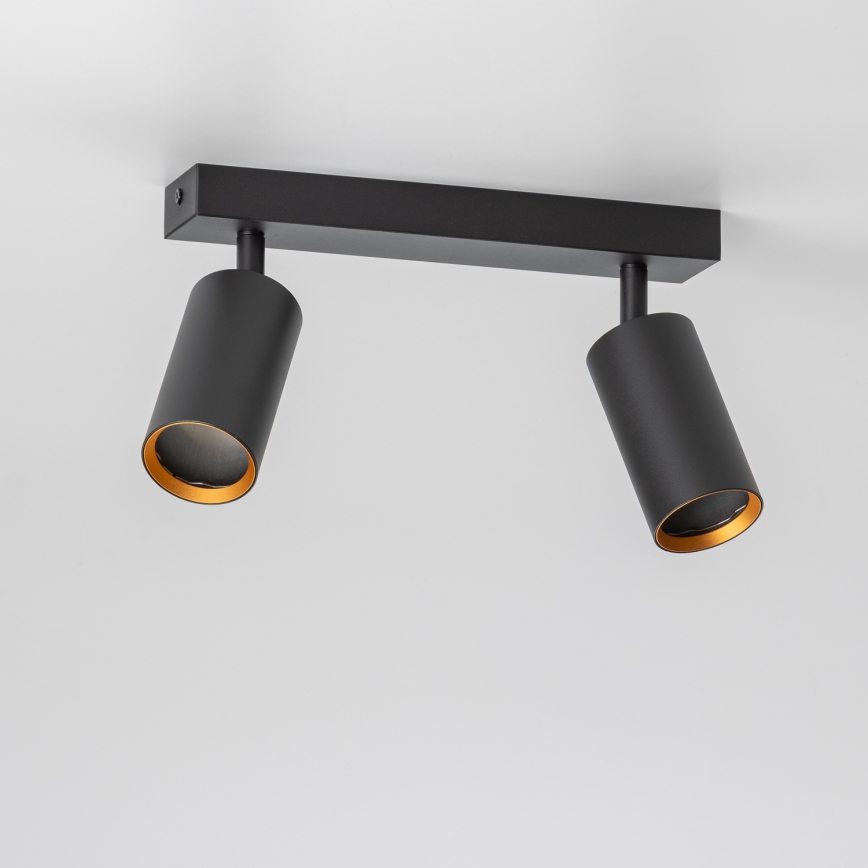Brilagi - Foco LED RGBW dimerizável SELE 2xGU10/6W/230V 3000K preto/dourado + comando remoto