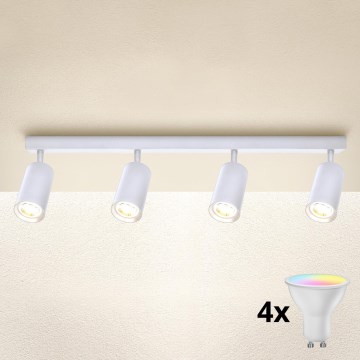 Brilagi - Spot LED RGBW dimerizável SELE 4xGU10/4,8W/230V 3000K branco + comando remoto