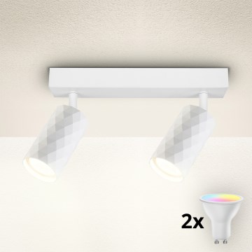 Brilagi - Spot LED RGBW dimerizável SELE DIAMANT 2xGU10/6W/230V 3000K branco + controlo remoto