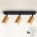 Brilagi - Spot LED RGBW dimerizável SELE DIAMANT 3xGU10/4,8W/230V 3000K dourado + controlo remoto