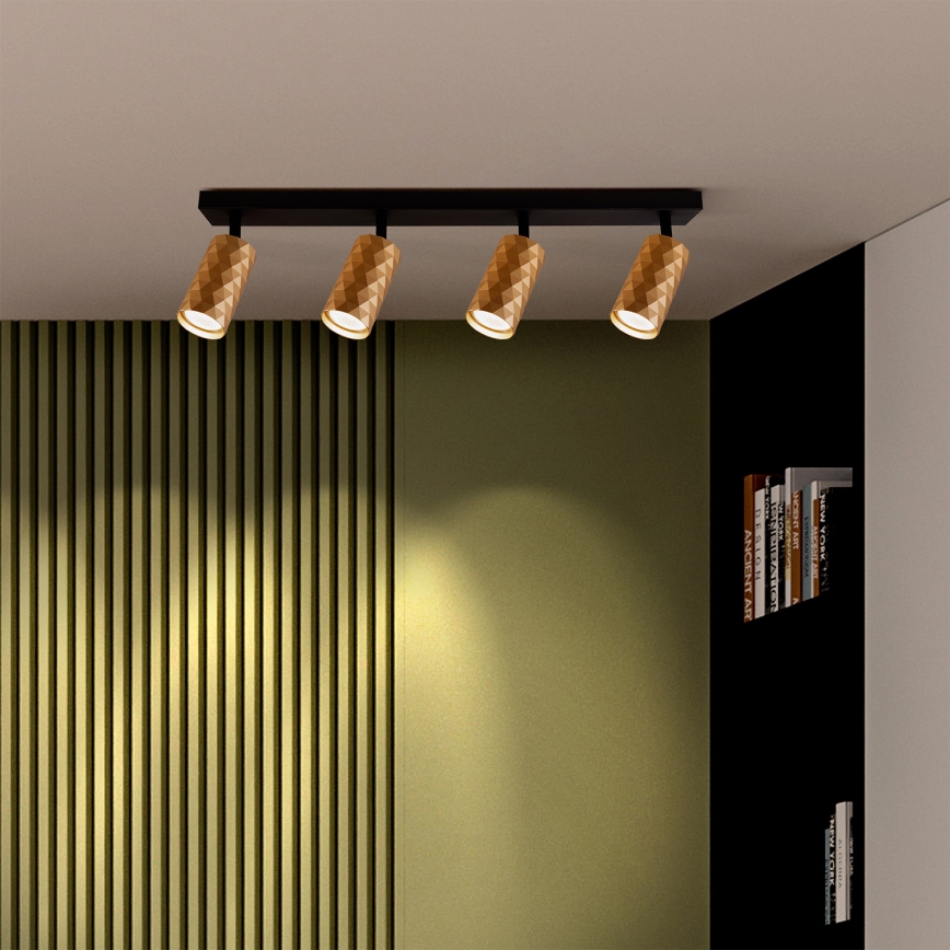 Brilagi - Spot LED RGBW dimerizável SELE DIAMANT 4xGU10/4,8W/230V 3000K dourado + controlo remoto