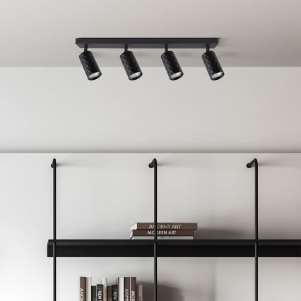 Brilagi - Spot LED RGBW dimerizável SELE DIAMANT 4xGU10/4,8W/230V 3000K preto + comando remoto