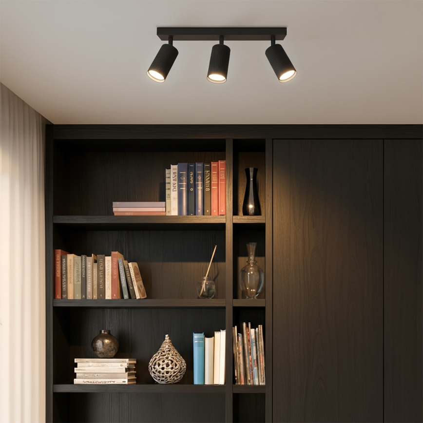 Brilagi - Spot LED RGBW regulável SELE MODERN 3xGU10/4,8W/230V 3000K preto + comando remoto