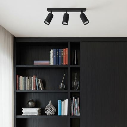Brilagi - Spot LED RGBW regulável SELE MODERN 3xGU10/4,8W/230V 3000K preto + comando remoto