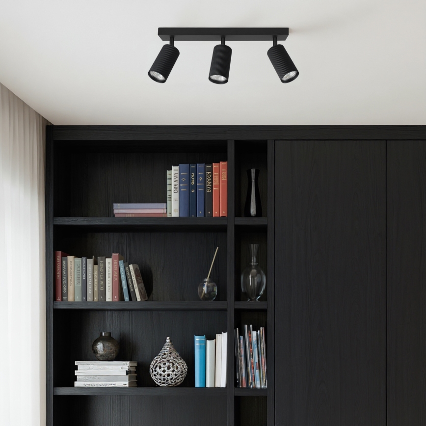 Brilagi - Spot LED RGBW regulável SELE MODERN 3xGU10/4,8W/230V 3000K preto + comando remoto