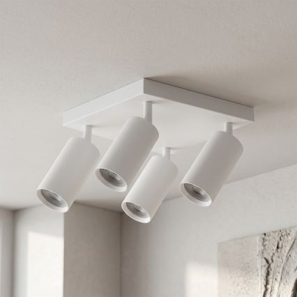 Brilagi - Luminária de embutir LED RGBW dimerizável SELE SQUARE 4xGU10/6,5W/230V 2700-6500K branca