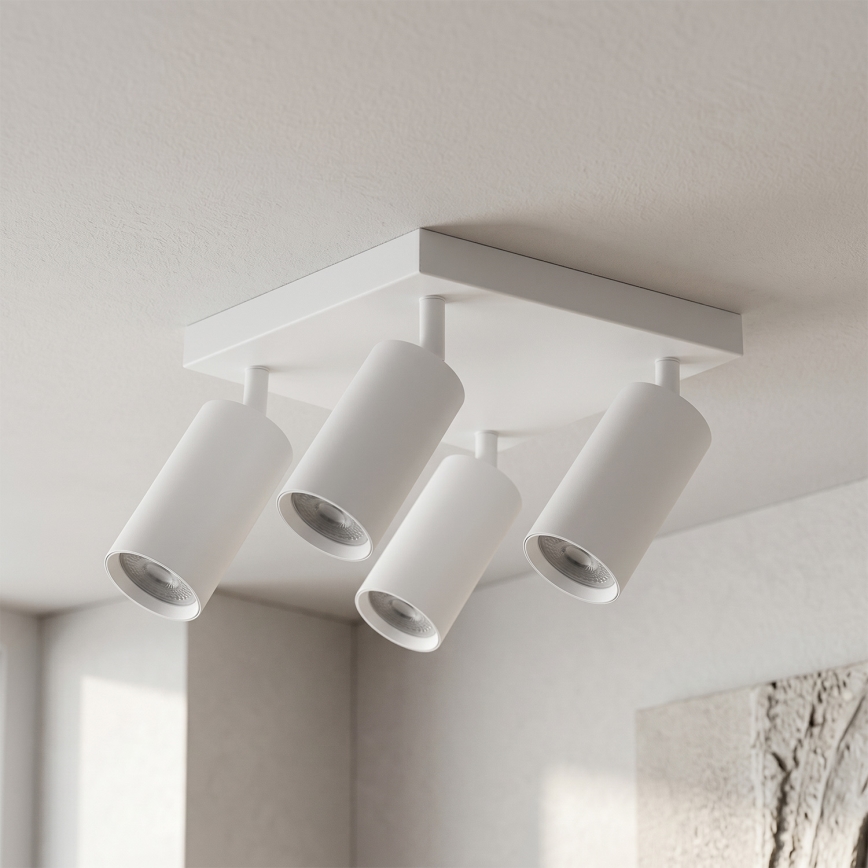 Brilagi - Luminária de embutir LED RGBW dimerizável SELE SQUARE 4xGU10/6,5W/230V 2700-6500K branca