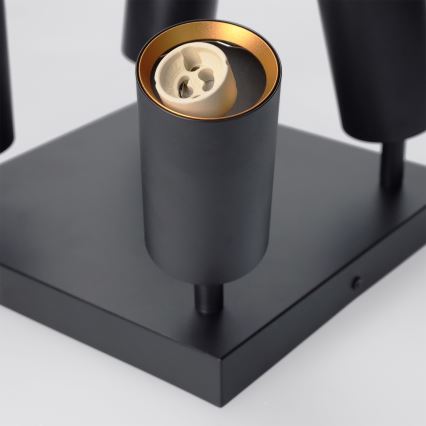 BRILAGI - Spot LED RGBW dimerizável SELE SQUARE 4xGU10/6,5W/230V 2700-6500K preto/dourado