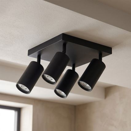BRILAGI - Luminária spot LED RGBW regulável SELE SQUARE 4xGU10/6,5W/230V 2700-6500K preta