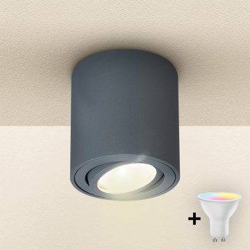 Brilagi - Spot LED RGBW regulável MIA 1xGU10/30W/230V 2700-6500K Wi-Fi 84x80 mm antracite