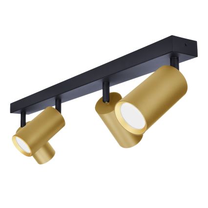 Brilagi - Foco LED RGBW regulável SELE GOLDEN 4xGU10/4,8W/230V 3000K preto/dourado + controlo remoto