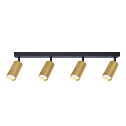 Brilagi - Foco LED RGBW regulável SELE GOLDEN 4xGU10/4,8W/230V 3000K preto/dourado + controlo remoto