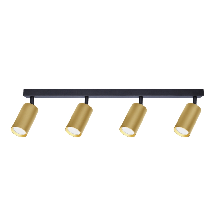 Brilagi - Foco LED RGBW regulável SELE GOLDEN 4xGU10/4,8W/230V 3000K preto/dourado + controlo remoto