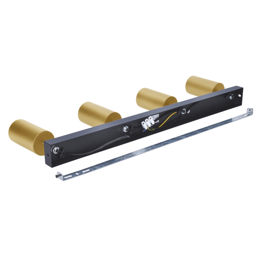 Brilagi - Foco LED RGBW regulável SELE GOLDEN 4xGU10/4,8W/230V 3000K preto/dourado + controlo remoto