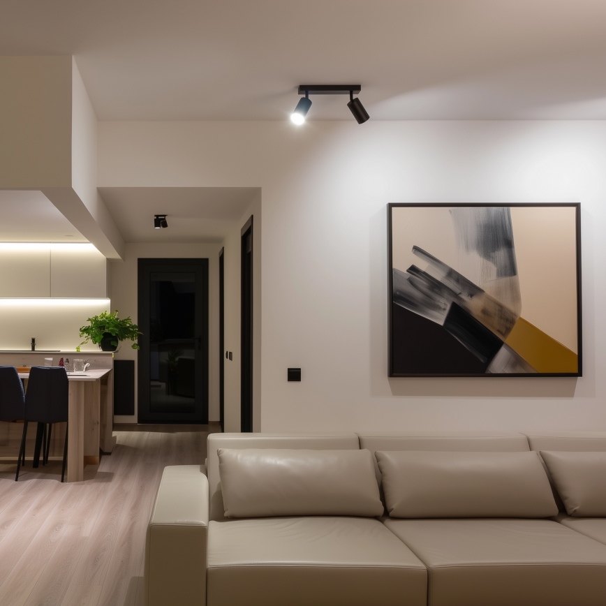 Brilagi - Spot LED RGBW dimerizável SELE 2xGU10/6W/230V 3000K preto + controlo remoto