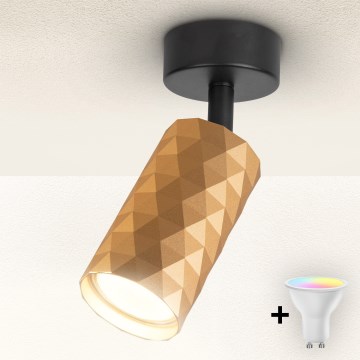 Brilagi - Spot LED RGBW regulável SELE DIAMANT 1xGU10/6W/230V Wi-Fi dourado