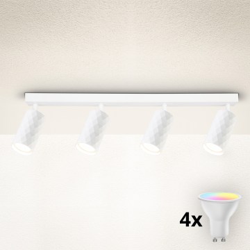 Brilagi - Spot LED RGBW regulável SELE DIAMANT 4xGU10/6W/230V/3000K branco + controlo remoto