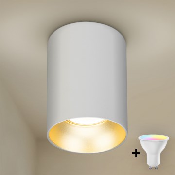 Brilagi - Spot LED RGBW regulável TRINE 1xGU10/30W/230V 3000K Wi-Fi branco/dourado