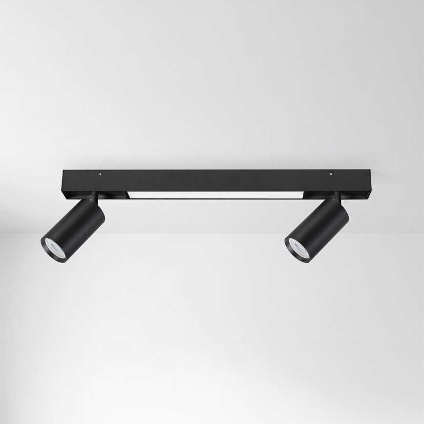 Brilagi - Spot LED SELE 2xGU10/30W/230V + LED/15W preto