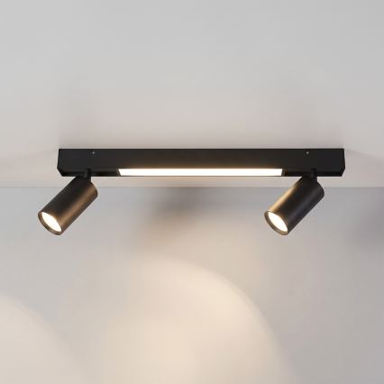 Brilagi - Spot LED SELE 2xGU10/30W/230V + LED/15W preto