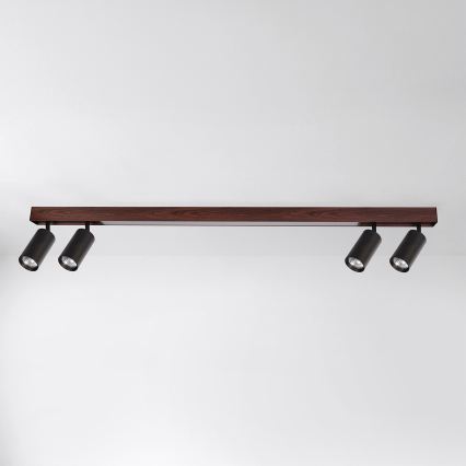 BRILAGI - Spot LED SELE 4xGU10/30W/230V + LED/25W preto/decor cerejeira
