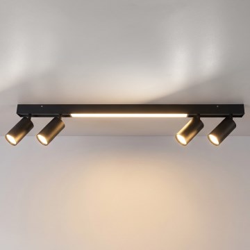 Brilagi - Spot LED SELE 4xGU10/30W/230V + LED/25W preto