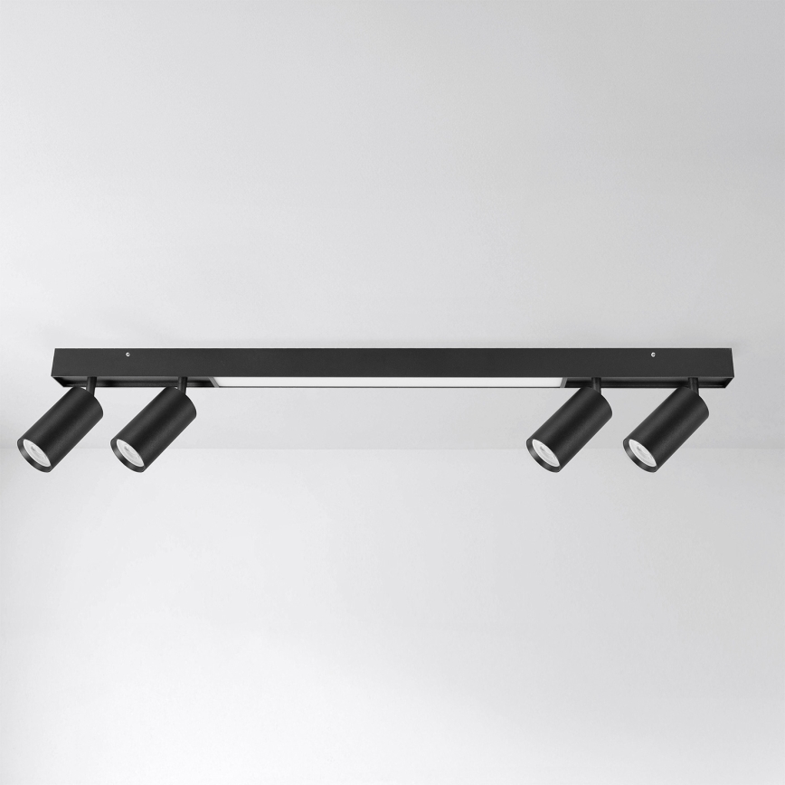 Brilagi - Spot LED SELE 4xGU10/30W/230V + LED/25W preto