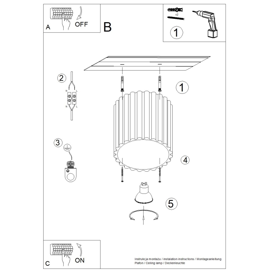 Brilagi - Spot LED SFERA 1x GU10/10W/230V Ø 10 cm, preto