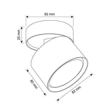 BRILAGI - Spot LED SMOOTH TILTY 1xGX53/15W/230V preto
