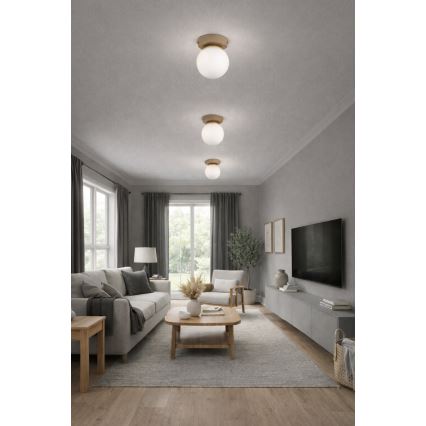 Brilagi - Spot MILO ECRU 1xE27/60W/230V bege/dourado