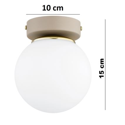 Brilagi - Spot MILO ECRU 1xE27/60W/230V bege/dourado