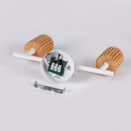 Brilagi - Spot MODERN WOOD 2xGU10/8W/230V madeira/branco