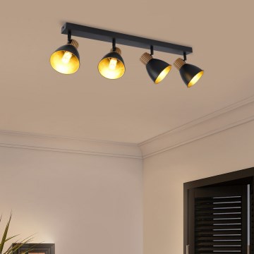 Brilagi - Spot ODENSE 4xE14/10W/230V madeira/preto