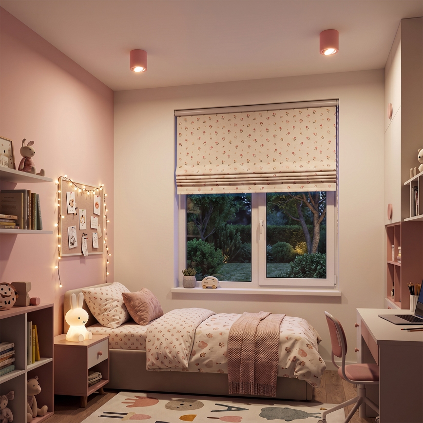 BRILAGI - Spot orientável MIA 1xGU10/30W/230V 84x80 mm rosa