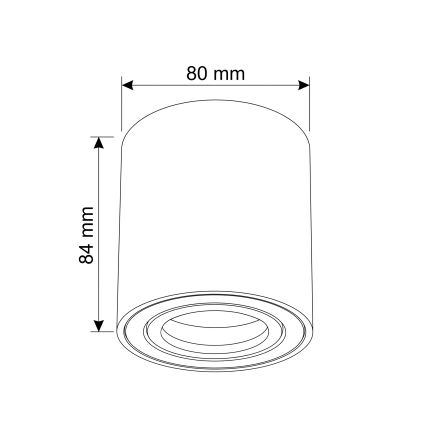 BRILAGI - Spot orientável MIA 1xGU10/30W/230V 84x80 mm rosa