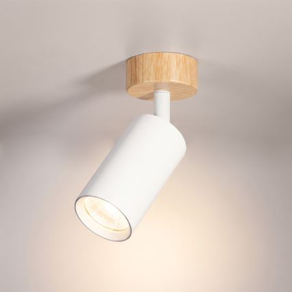 Brilagi - Spot orientável SELE 1xGU10/30W/230V branco/acabamento carvalho