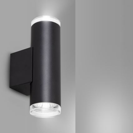 Brilagi - Aplique de parede para casa de banho SELE AQUA 2xGU10/30W/230V IP44 preto