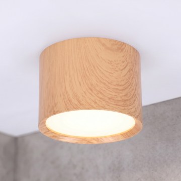 BRILAGI - Spot para casa de banho SMOOTH 1xGX53/15W/230V 60x82 mm acabamento em carvalho IP54