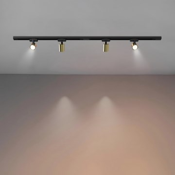 Brilagi - Spot para sistema de trilho HUSKY 4xGU10/10W/230V preto/dourado